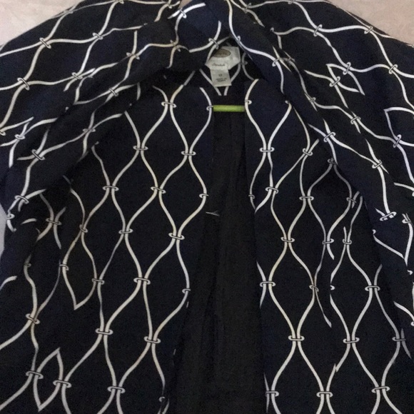 Talbots Navy Jacket with a Rope Pattern - Picture 5 of 5